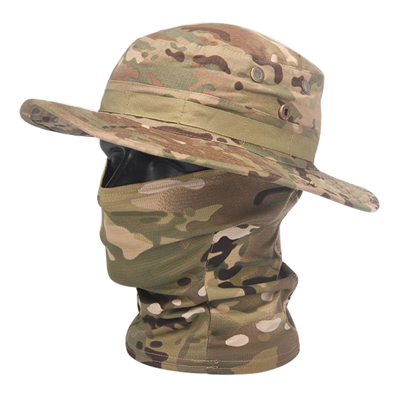 Boonie Hat Tactical - Camouflage Boonie Cap Balaclava Hat Suit