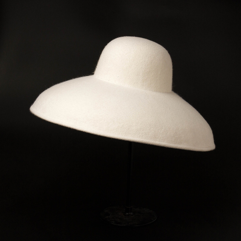 Classical Big Wide Brim Wool F - Fedora Hat Wool 评论和价格
