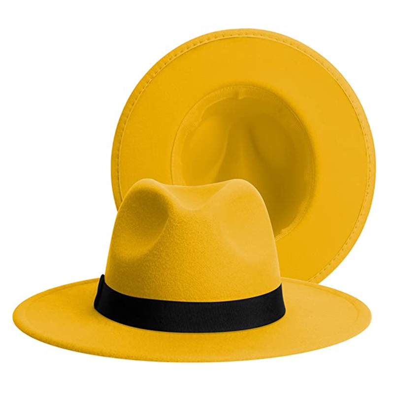 Women Winter Classic Patchwork - Fedora Hat Wool 评论和价格