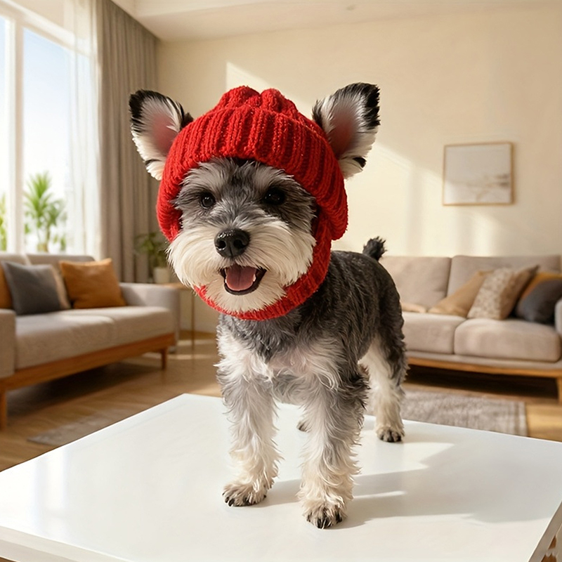 1Pc Maltese Dog Beanie Hat Sof - Winter Trapper Hat 评论和价格