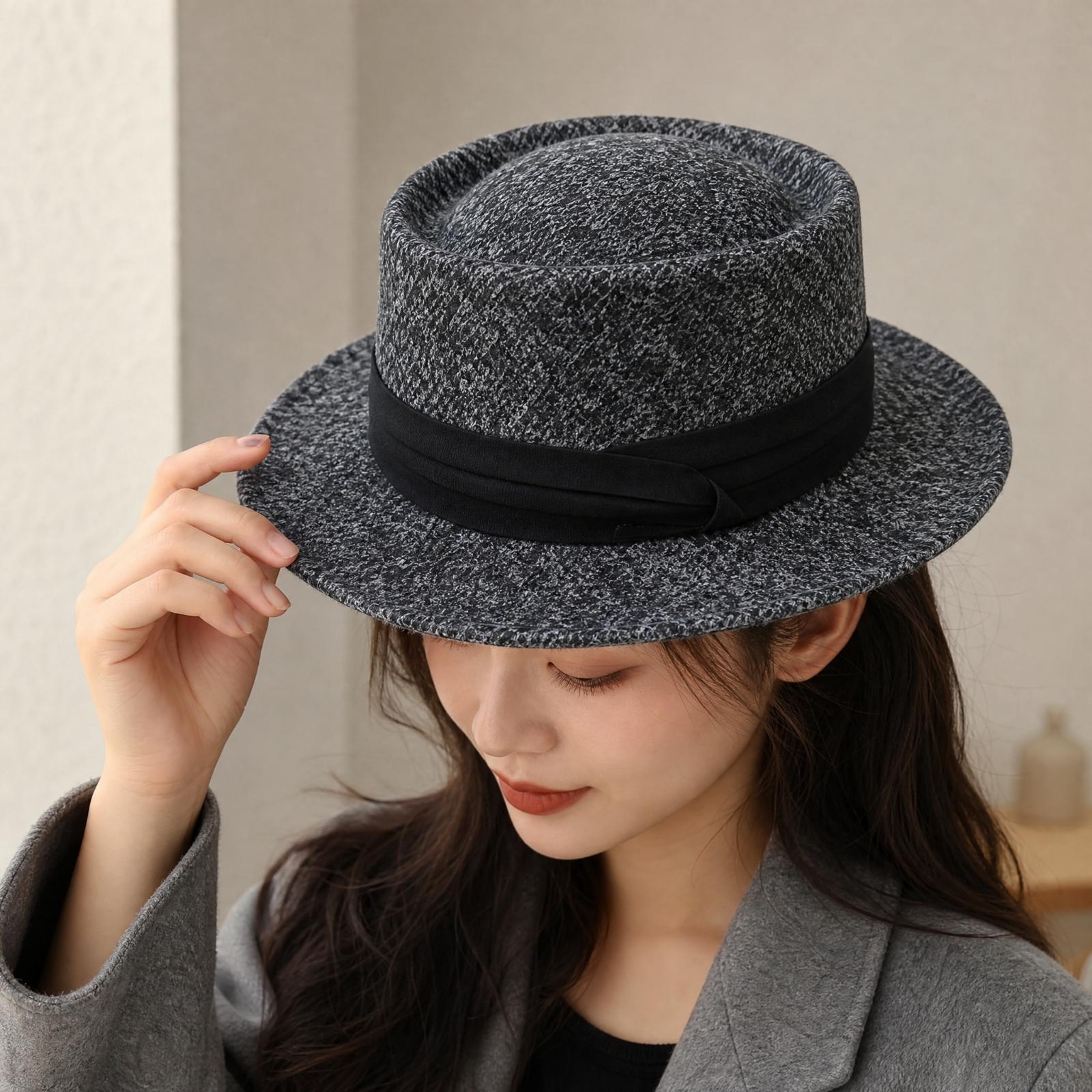 Woolen Felt Hat with Material  - Fedora Hat Wool 评论和价格