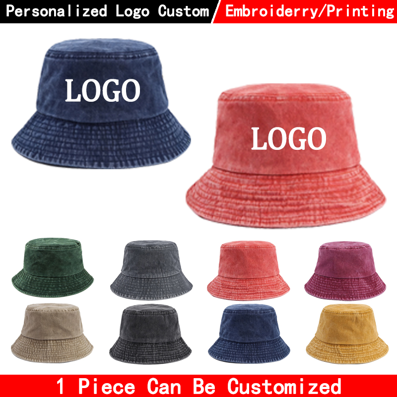 Custom Logo Denim Bucket Hat F - Bucket Hat Cotton 评论和价格
