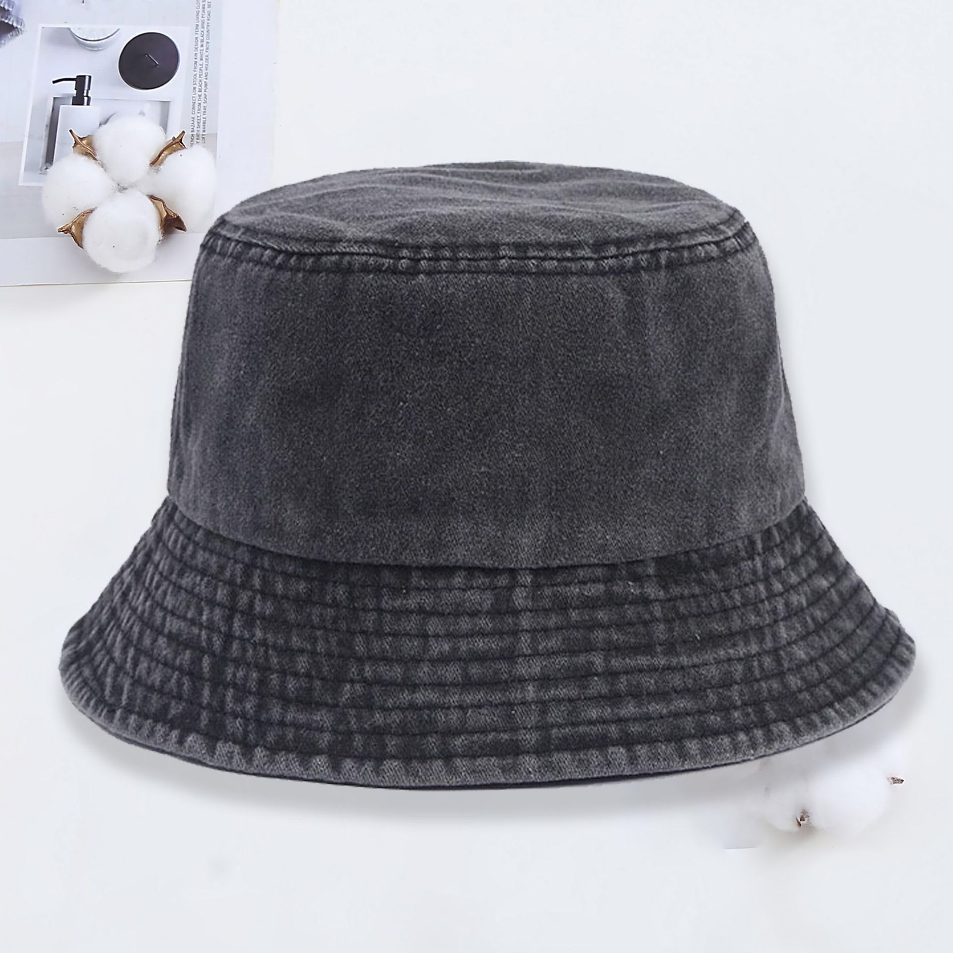 Custom Logo Denim Bucket Hat F - Bucket Hat Cotton 评论和价格