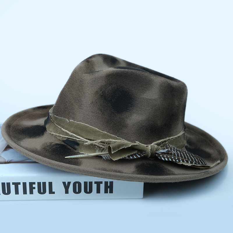 Original Painted Fire Retro Fe - Fedora Hat Wool 评论和价格