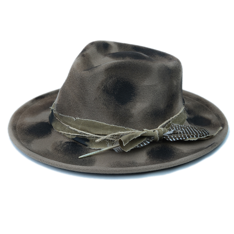 Original Painted Fire Retro Fe - Fedora Hat Wool 评论和价格