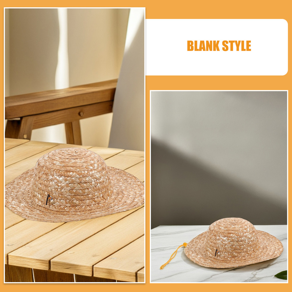 2Pcs Kids Straw Sun Hat Natura - Sun Hat Wide Brim 评论和价格