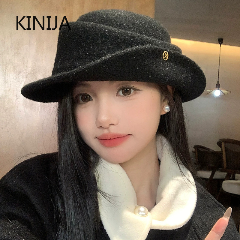 French Elegant Black Top Hat W - Beret French Wool 评论和价格