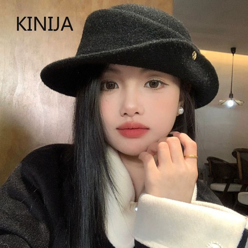 French Elegant Black Top Hat W - Beret French Wool 评论和价格