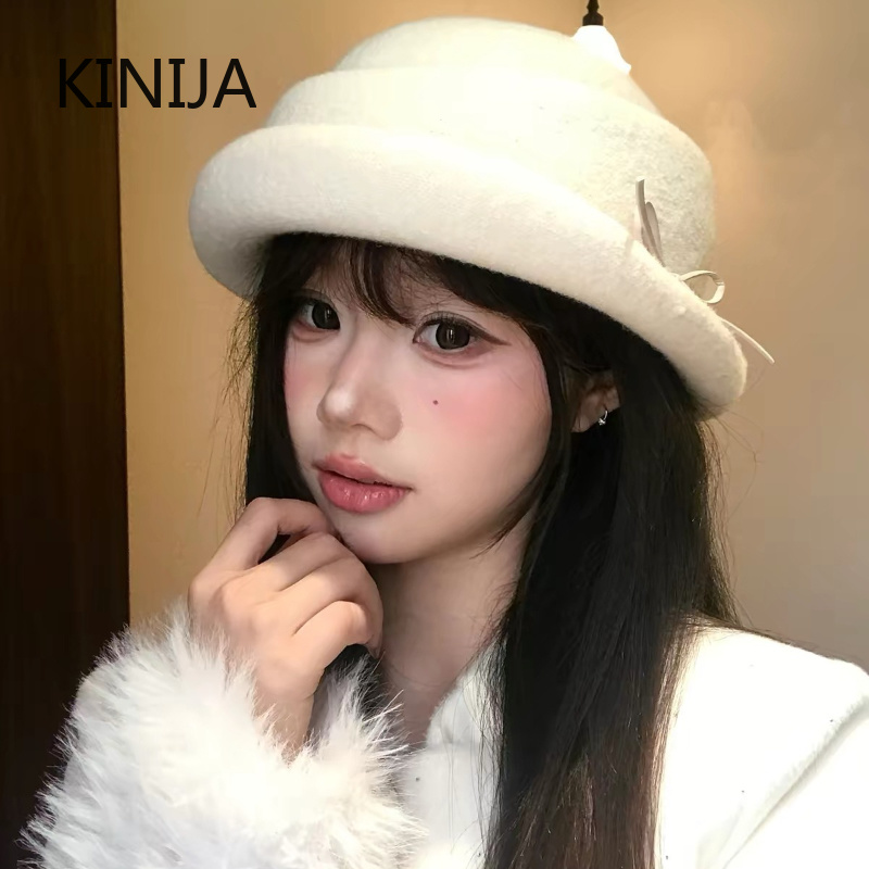 Hepburn Style Wool Top Hat Ber - Fedora Hat Wool 评论和价格