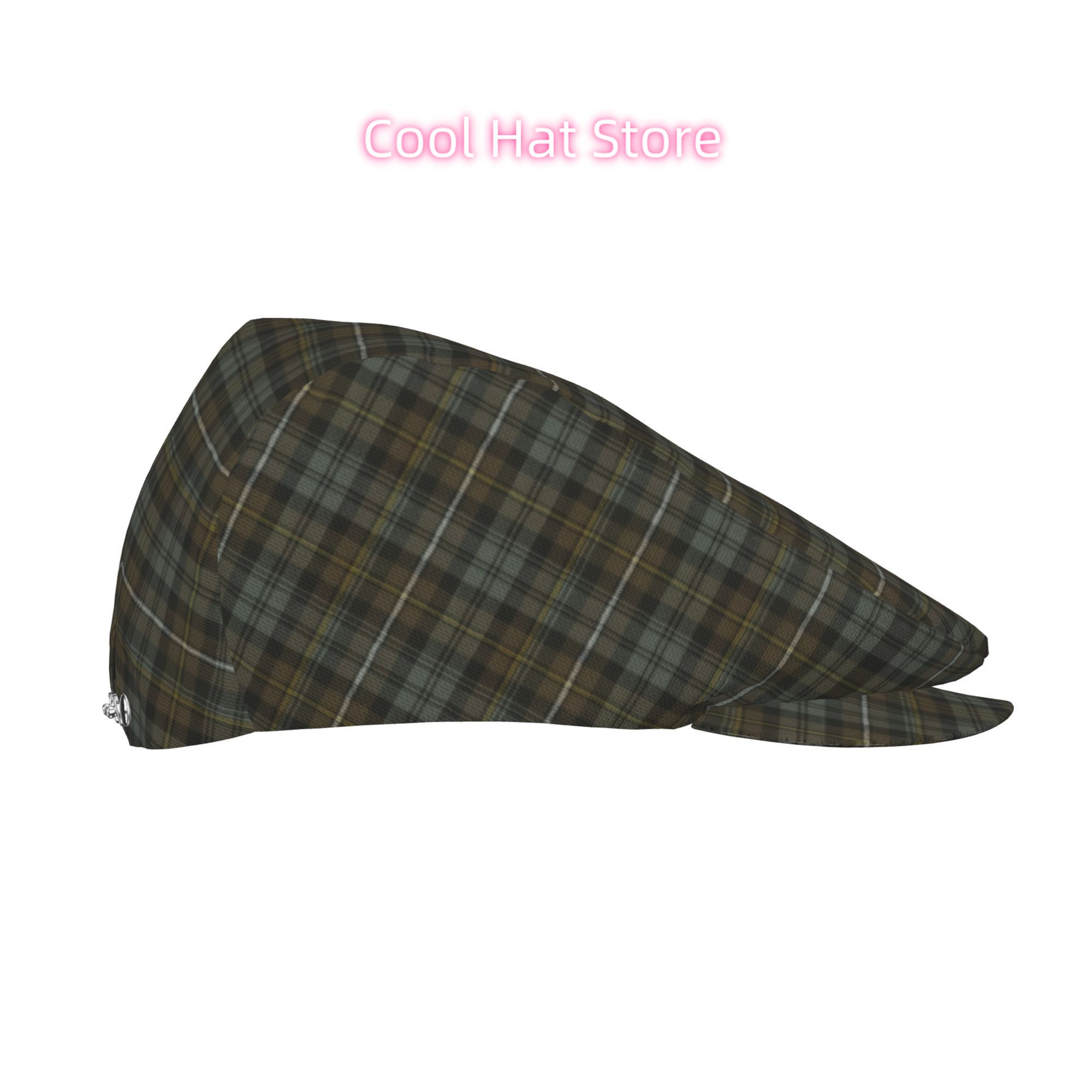 Brown And Gray Plaid Pattern M - Newsboy Cap Ivy 评论和价格
